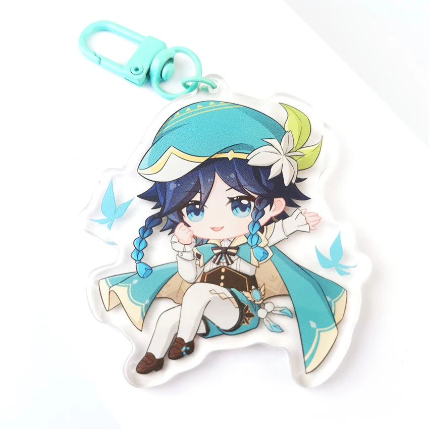 Wholesale New Design Transparent Colored Acrylic Keychain High Quality Plastic Product