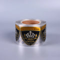Wholesale Beverage Self Adhesive Roll Aluminum Foil Waterproof Eco-friendly Rhinestone Decoration Bottle Label