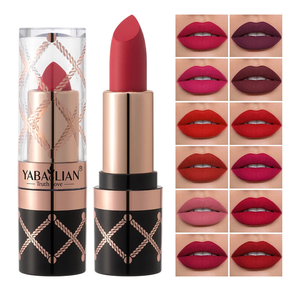 Oem Waterproof Durable Matte Lipstick Private Label Cosmetics Without LOGO Cosmetics Custom Lipstick Factory Wholesale Gel 3.5g
