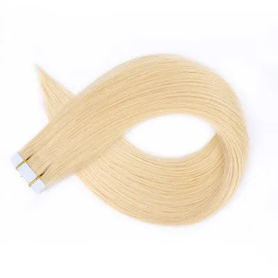 Wholesale 613# PU Tape Hair Extensions Double Wefted Virgin Human Hair Cuticles Aligned Tape Hair Weft for Black and White Women