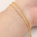 Gold Filled 2.3mm Patterned Mariner Chain for Permanent Jewelry Making Necklace Bracelet