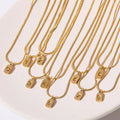 10MM Stainless Steel Number Oval Pendant Charm Necklace Digit Figure 18K Gold Plate DIY Jewelry Accessories Custom Wholesale Hot