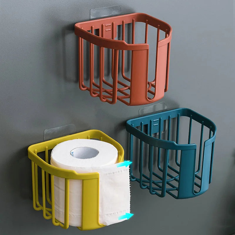 Hot Sale Bathroom Wall Mount Brass Paper Basket Luxurious Style Toilet Paper Holder Plastic High Quality