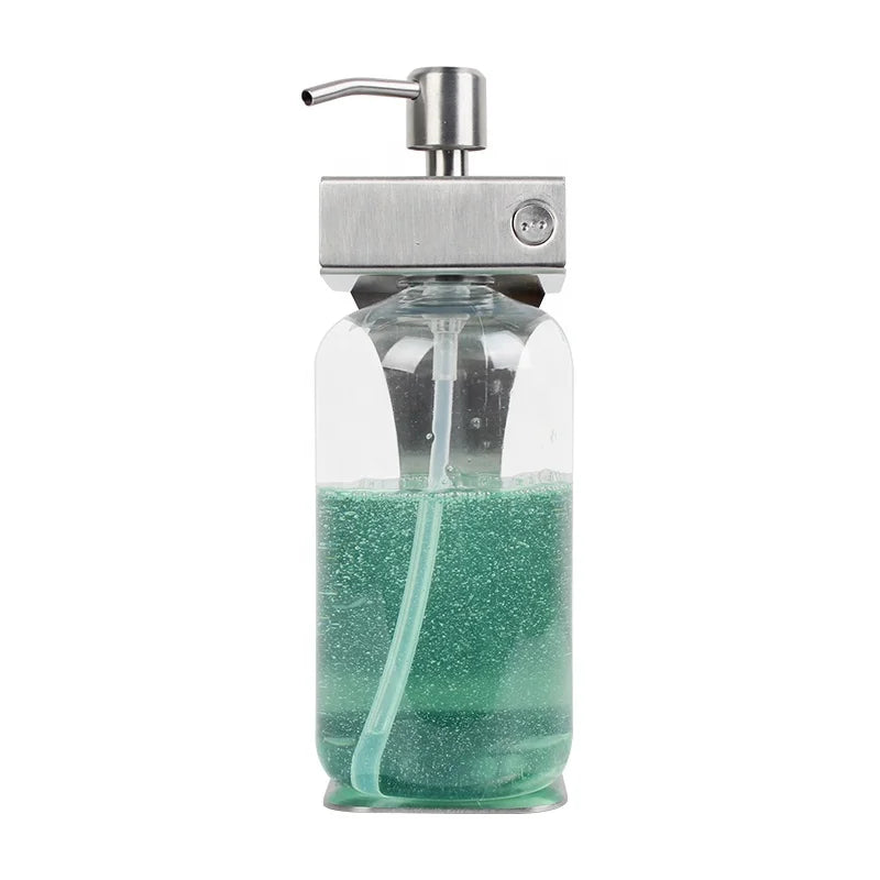Wall Mounted Stainless Steel Press Out Body Wash Shampoo Dispenser