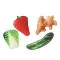 China Factory Custom Colorful Nylon Plush Toys Simulation Fruits Vegetables Meat Shape for Cat Teeth Grinding Biting Resistant
