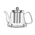 Stainless Steel Base Teapot Large Capacity Glass Kettle Heat Resistant Glass Teapot With Strainer Flower Pot