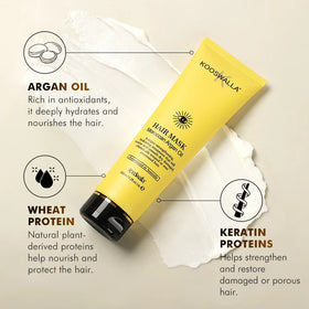 Luxury Organic Treatment Argan Oil Hair Mask Deep Moisturizing Frizz Control Strengthens Hair Enhances Shine Rich