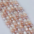 Zhuji Natural Freshwater Baroque Shape Loose Pearls 6-7mm White Pink Purple Stand for Sale MegaBDM