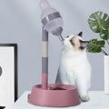 Pet Standing Drinking Water Dispenser Detachable Pole Automatically Feeding Water Feeder Height Adjustable Cat Dog Standing Bowl