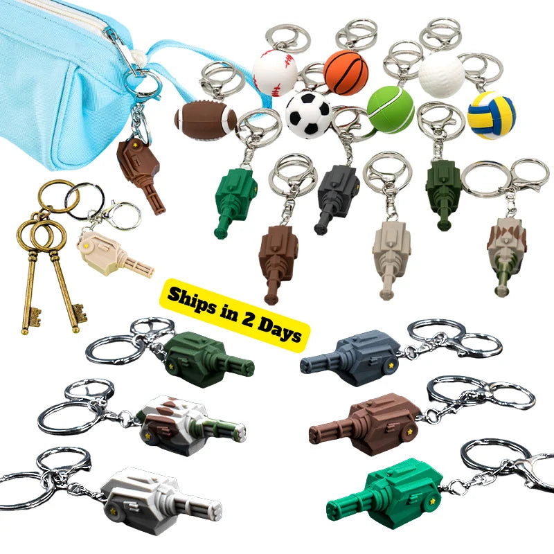 Popular ODM 3D Ornaments Keychain PVC Sport Keyring Sneaker Basketball Football Keychain for Souvenir Gift Bag Bulk