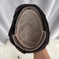Qingdao Factory Instock Wholesale Injected Lace Silk Top Toupee Base 100% Natural Human Hair Replacement