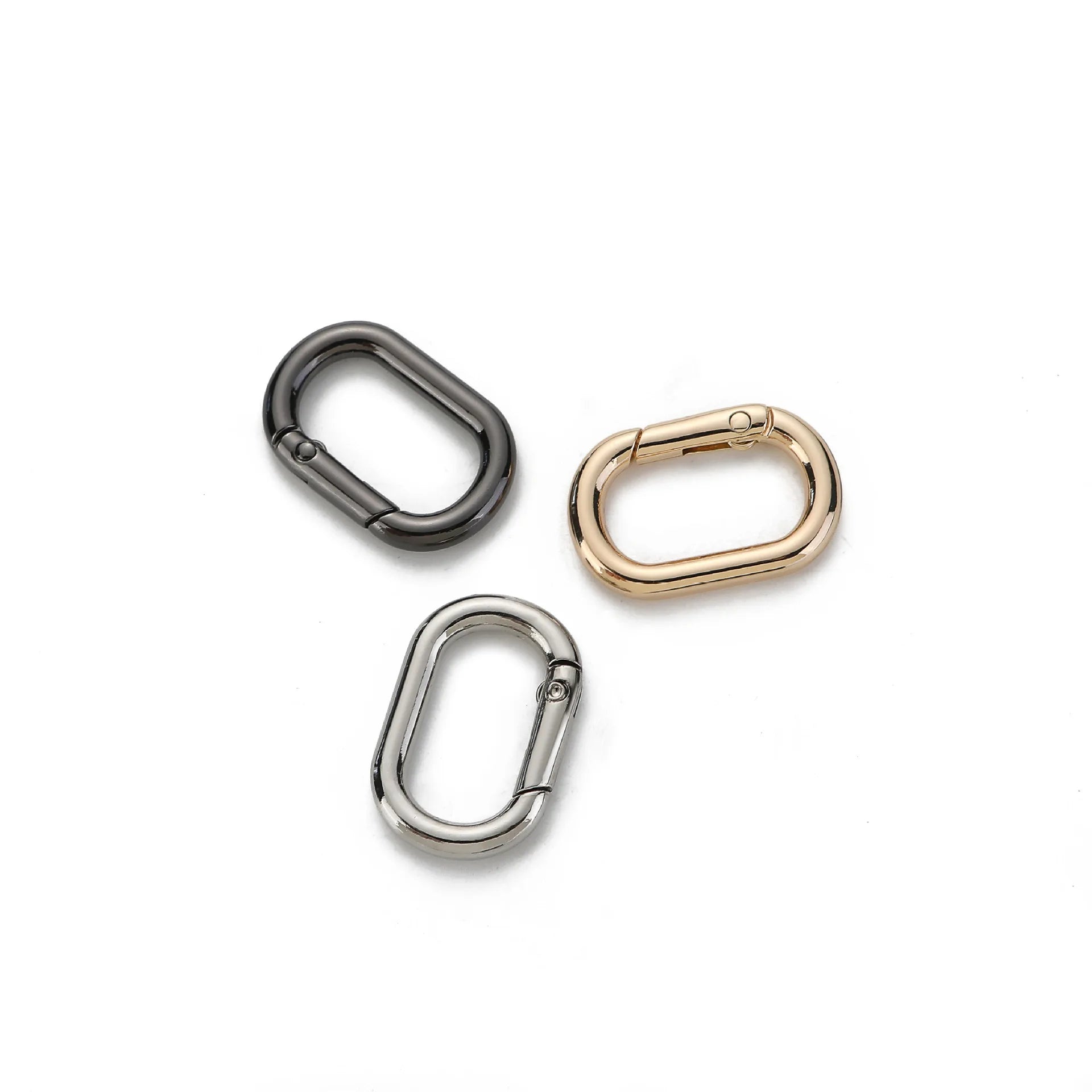 Metal Snap Clip Trigger Spring Gate Oval Ring Small Carabiner Clip
