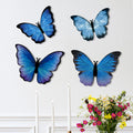 Putuo Decor Butterfly Wooden Wall Art 4-Piece Set Butterfly Silhouette Wooden Wall Plaque Living Room Bedroom Decor
