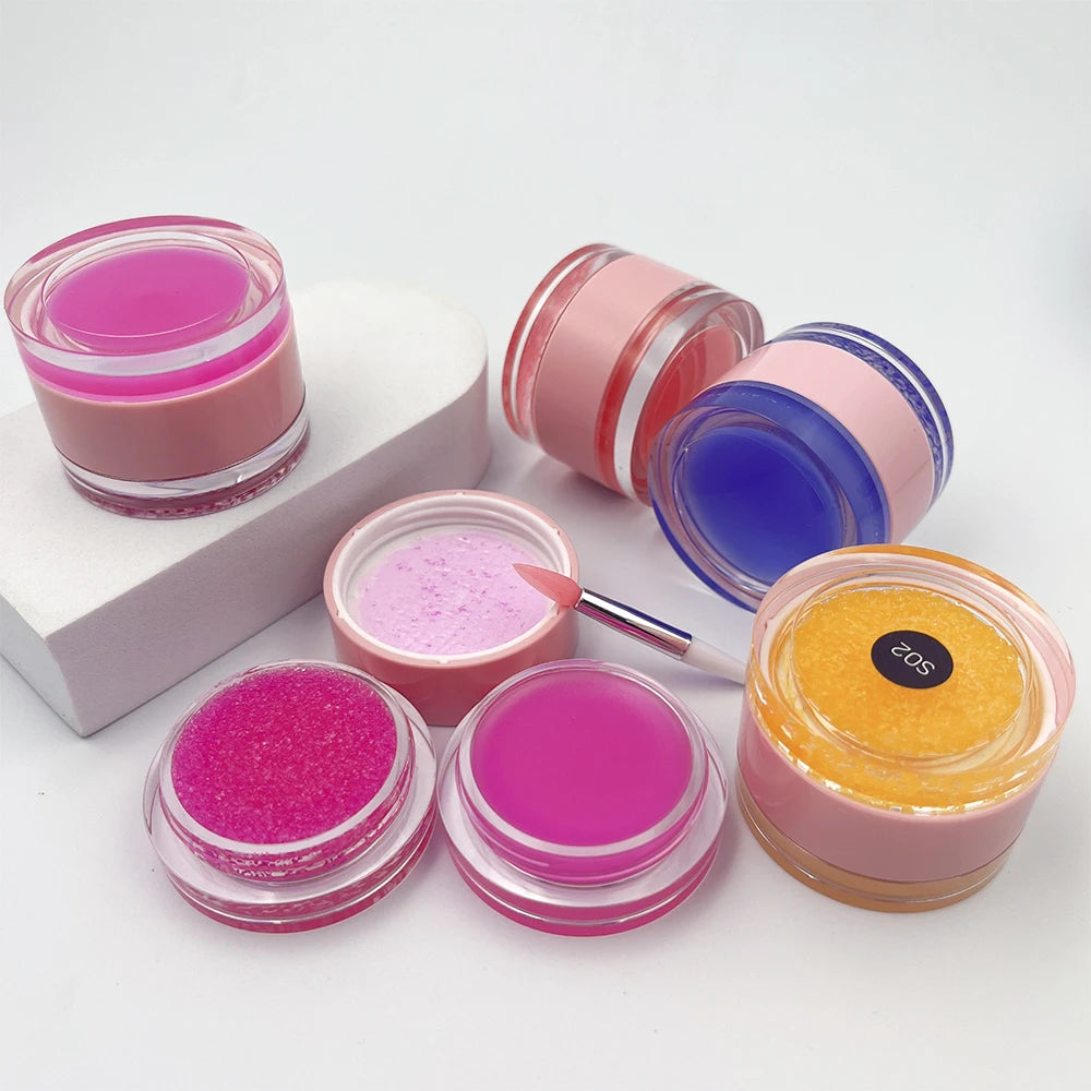 Lip Scrub and Balm Set Flavor Lipscrubs Wholesale Private Label Lip Mask Lipscrub Double Side 2 in 1 Lip Film Kit