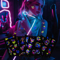 New Electric Syllable Music Festival Fluorescent Tattoo Stickers Concert Party Luminous Note Waterproof Tattoo Stickers
