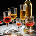 Classic Vintage Embossed Water Goblet Glasses Unique Diamond Design Champagne Flutes Crystal Red Wine Goblet for Event Party