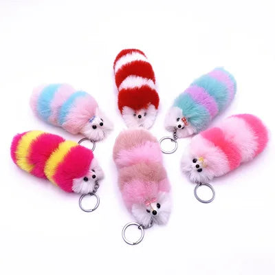 Wholesale Creative Plush Cute Fox Key Chains Animal Pendant Promotional Gift