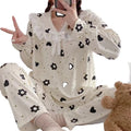 Drop-shipping Cute Design for Girl Long Sleeve Women's Pajamas Asia Size M to 2XL