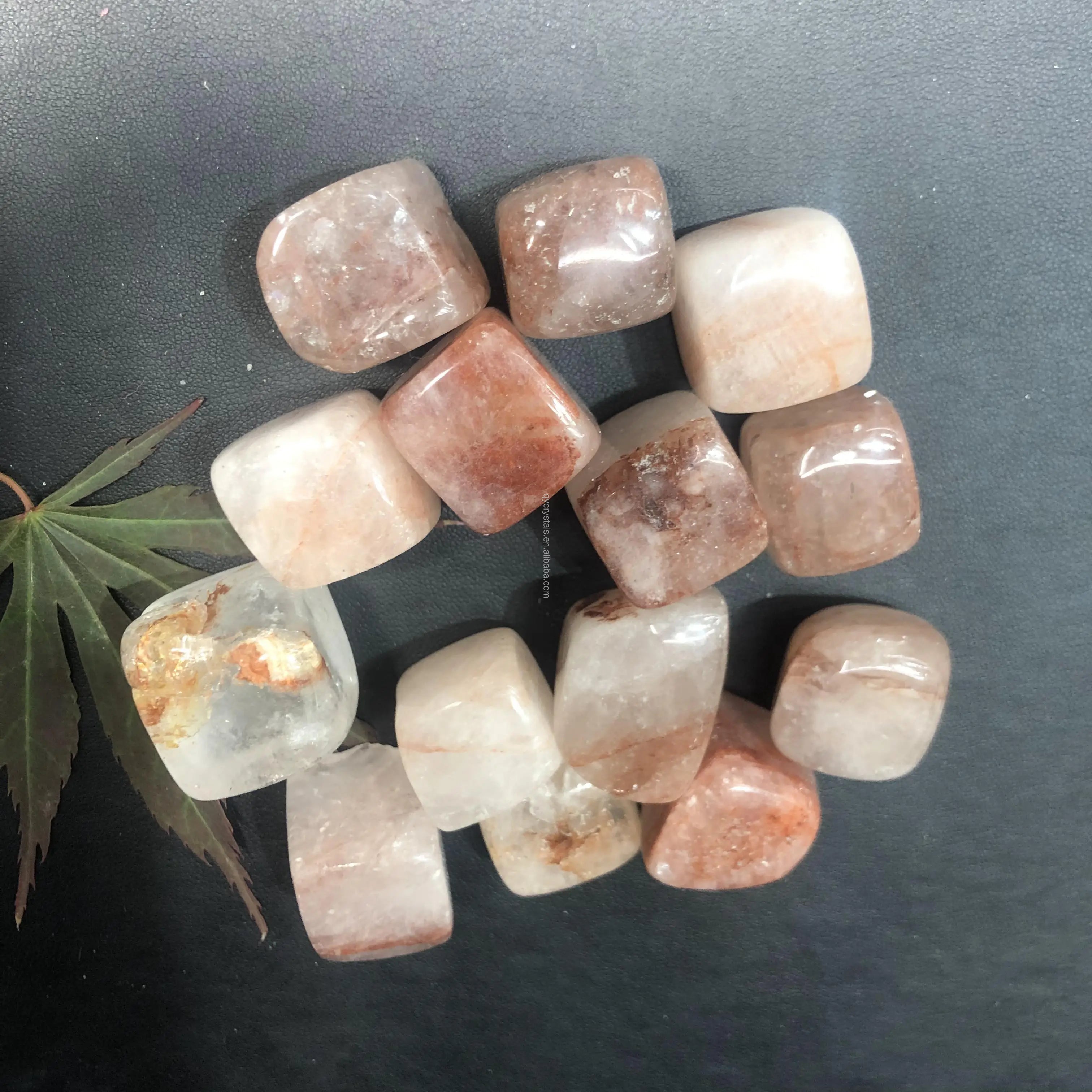 Wholesale Bulk Natural Crystal Tumbled Fire Quartz Cube Tumbled Stone Chakra Healing Gemstone for Gifts