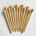 Promotion Huacheng Brand 83mm Long Bamboo Golf Tees Natural/White Environmental Protection 100 Tees/Bag Class Quality Plain
