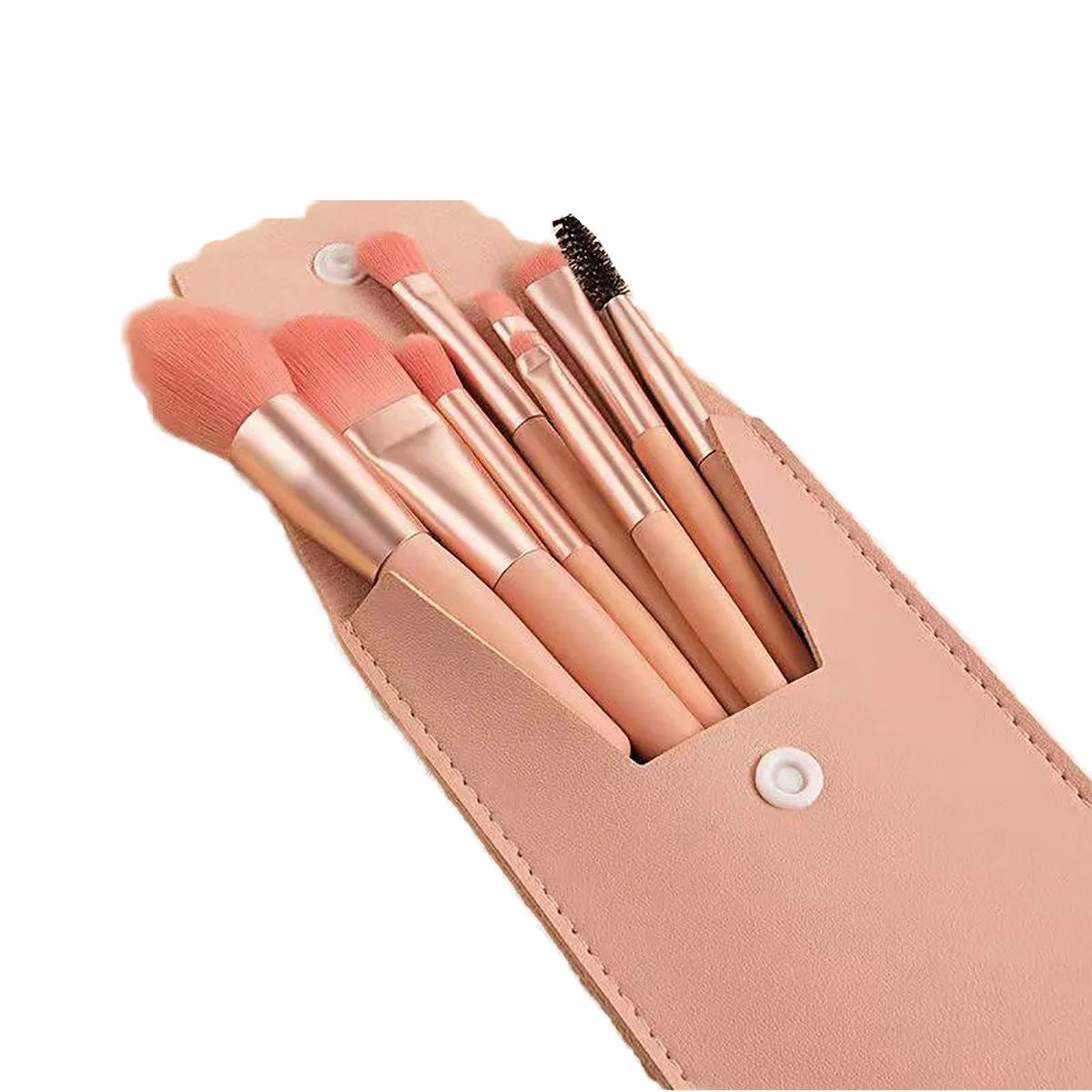Professional 7pcs Pink MakeUp Brush Set Cute MakeUp Brush Set Portable Mini Makeup Brush Set