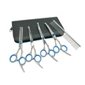 Professional Pet Grooming Kit Tool with Stainless Steel Hair Scissors Curved Thinning and Straight Cutting Scissors