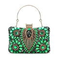 Designer Luxury Crystal Candy Pattern Evening Clutch Bag with Chain Strap for Women-Daily Use Party Handbag