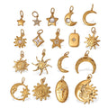 Cross-Border New Simple Sun Moon Pendant Trendy Asymmetric Abstract Chains Fashion Personality Accessories Geometric Shape