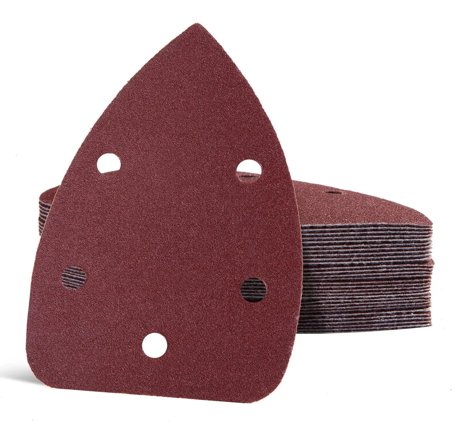 1500ps-Carton 140mm Dust-Free Electric Abrasive Mouse Detail Sander Pads 120 Grits Film Backing 5-Hole Hook Loop Sanding