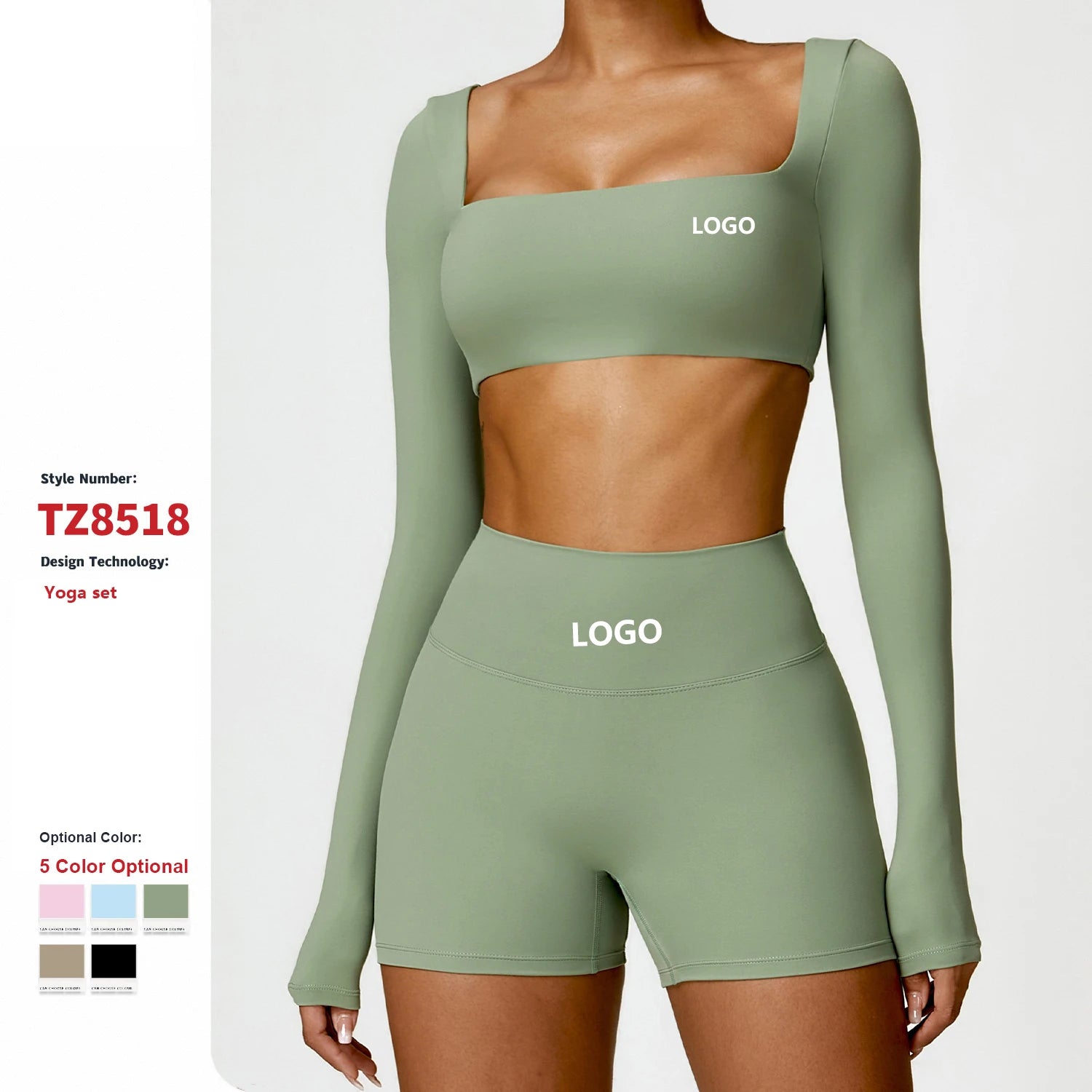 Custom High Waist Butt Lift Fitness Yoga Pants Hight Elastic Compression Scrunch Butt Leggings Gym Fitness Wear Set for Wome