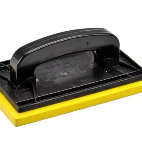 215*135mm Yellow EVA Float Foaming Plaster Trowel with Plastic Handle for Sale