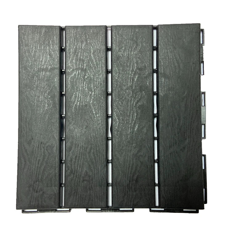Gray Interlocking Garden Path Tiles Outdoor Decorative Floor