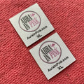 High Density Custom Woven Patch for Clothinglater Cut Cheap Fabric Woven Label for Dress