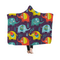 Wholesale Bulk Custom Soft Oversized Wearable Blankets Digital Printing Logo Sublimation Hooded Blanket for Kids Adult