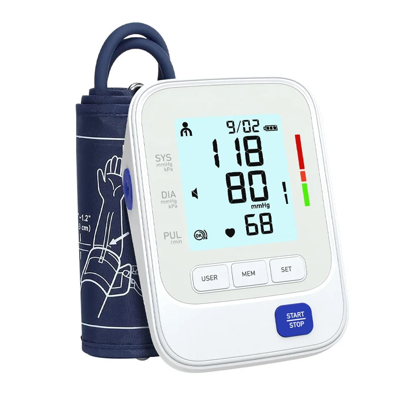 Automatic Inflation Pregnancy-Safe Blood Pressure Cuff with Preeclampsia Risk Alert Electric Power Source for Expectant Mothers