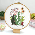 Wholesale DIY Crafts Cross Stitch Starter Vintage Plant Flower Embroidery Kits 2026
