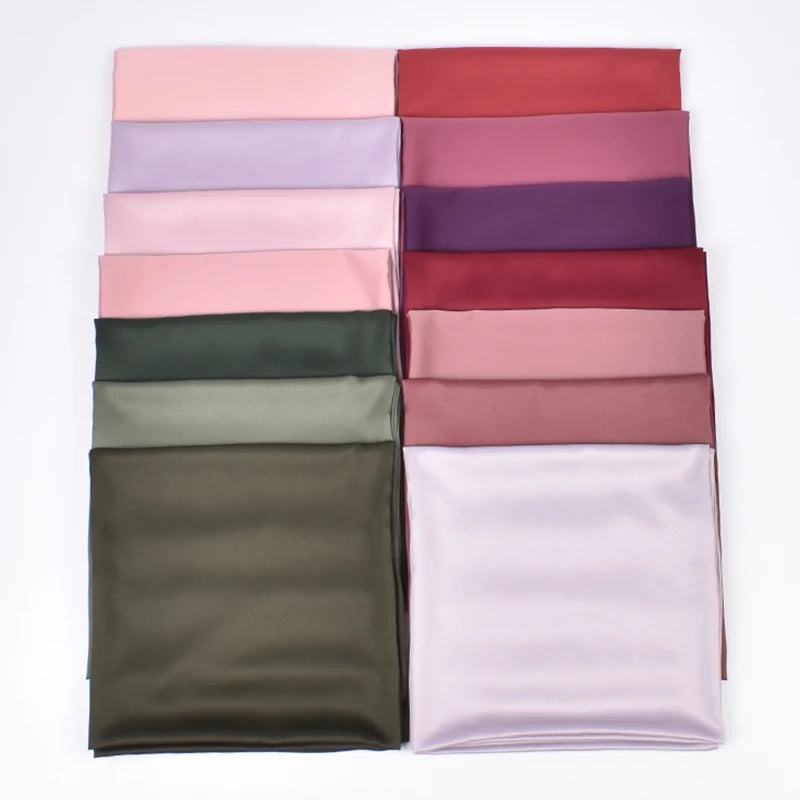 Factory Best-selling Autumn/winter/new Scarf Matte Satin Solid Color Scarves Wholesale 110*110 Big square Scarf