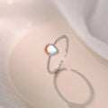 Newest Style S999 Sterling Silver Moon Stone Open Rings for Women Jewelry Accessories YB-XY-606
