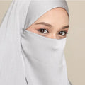 MOTIVE FORCE 100D Premium Muslin Plain Long Crinkle Khimar Chiffon Shawl Malaysia Scarf Hijab Muslim Hijab