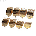 Wanmei 8-piece Electroplated Gold Cutting Tool for Locating Comb Hair Salon Tools