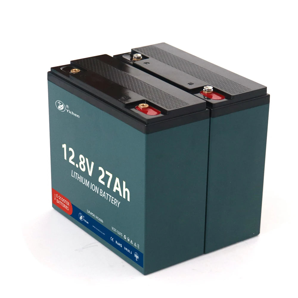 12.8V 27Ah LiFePO4 Electric Scooter Battery BMS 48V 60V 72V E-scooter Replacements 12V 20ah Pack High Lithium Ion Battery Pack