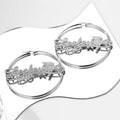 Customized Shiny Name Earrings Stainless Steel Hoop Earrings Fashion Gorgeous Custom Handmade Jewelry Birthday Gift for Mom