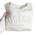 Heavyweight Pullover Regular Fit Winter Hoodie Men's Custom 3D Letter Embossed 100% Cotton