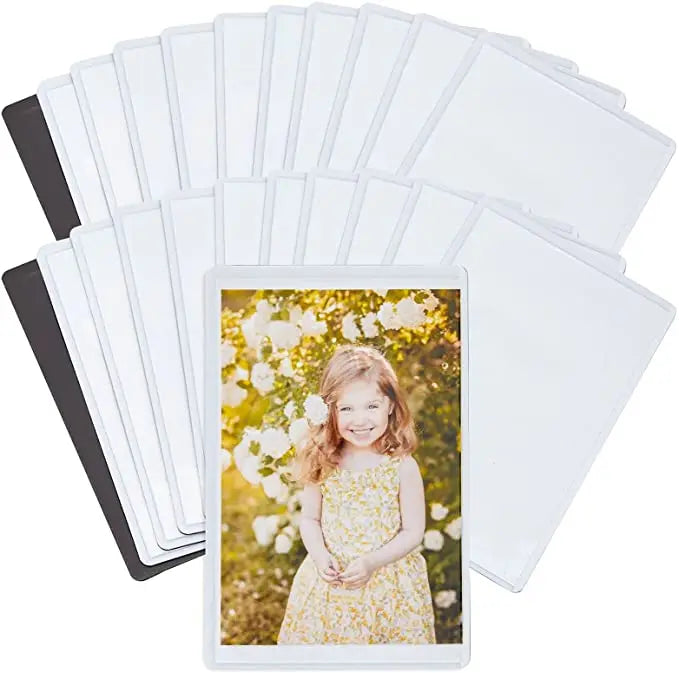 Modern Magnetic Picture Frames with Clear Pocket Custom Shape Photo Frames for Fridge Refrigerator Stylish Modern Design