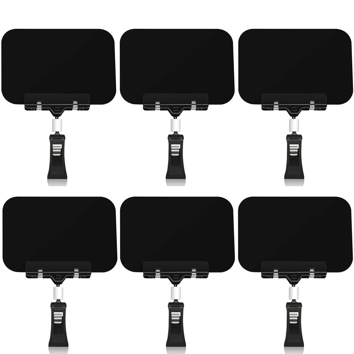 Rectangle Double Sided Blackboard Mini Plastic Chalkboard Sign Clips with Message Board Food Labels
