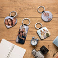 Souvenir Business Sublimation Blank Pu Leather Key Chain Single Sided Leather Keychain