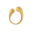JINYOU Best Selling 18K Gold Plated Ring Simple Stainless Steel Adjustable Ring for Women 2025