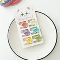 Wholesale Cheap Cute Candy Macaron Colors Mini 6 Pcs Card Hair Claw Clips for Baby Kids