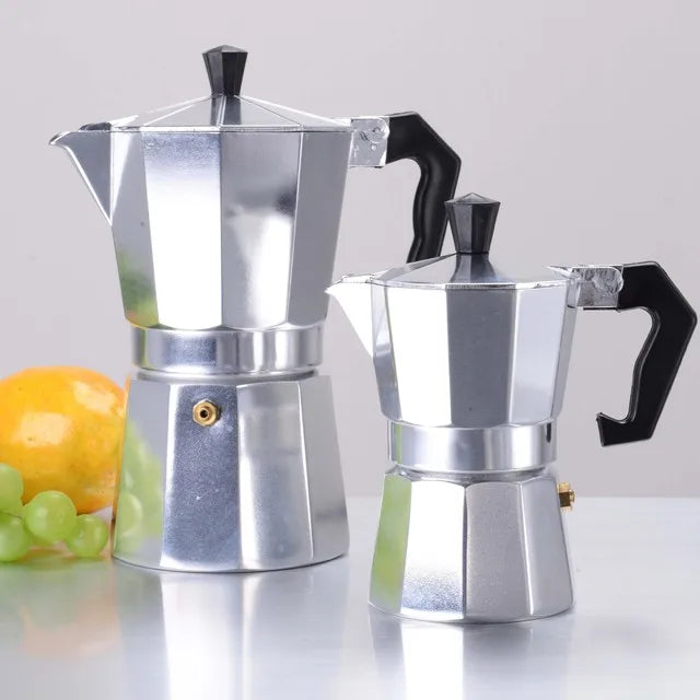Mocha Pot Aluminum Classic Espresso Coffee Maker Stove Moka Pot Home Office Use 50ml