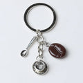 AA00629 New Product Coffee Beans Coffee Cup Bell Key Creative Unique Coffee Key Chain Jewelry Gift Cafe Keychain